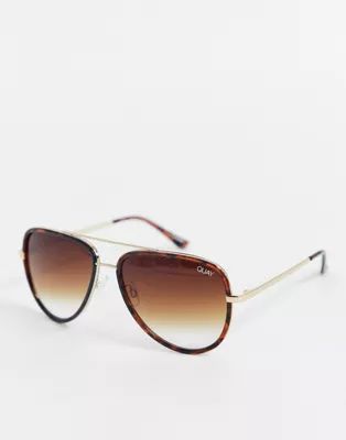 Quay Australia x J Lo All In aviator sunglasses in tort | ASOS UK