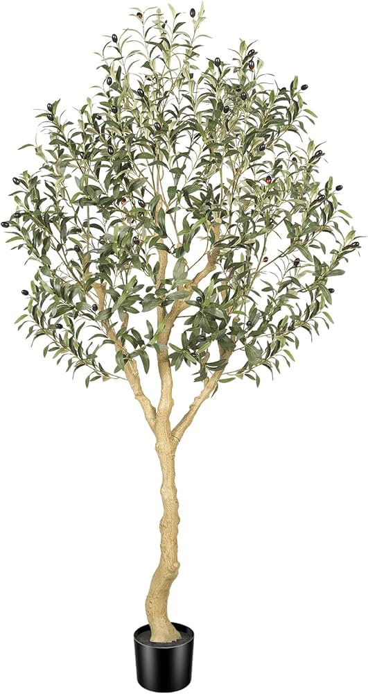 Realead Artificial Olive Tree 6ft - UV Resistant Faux Olive Tree with Realistic Leaves and Natura... | Amazon (US)