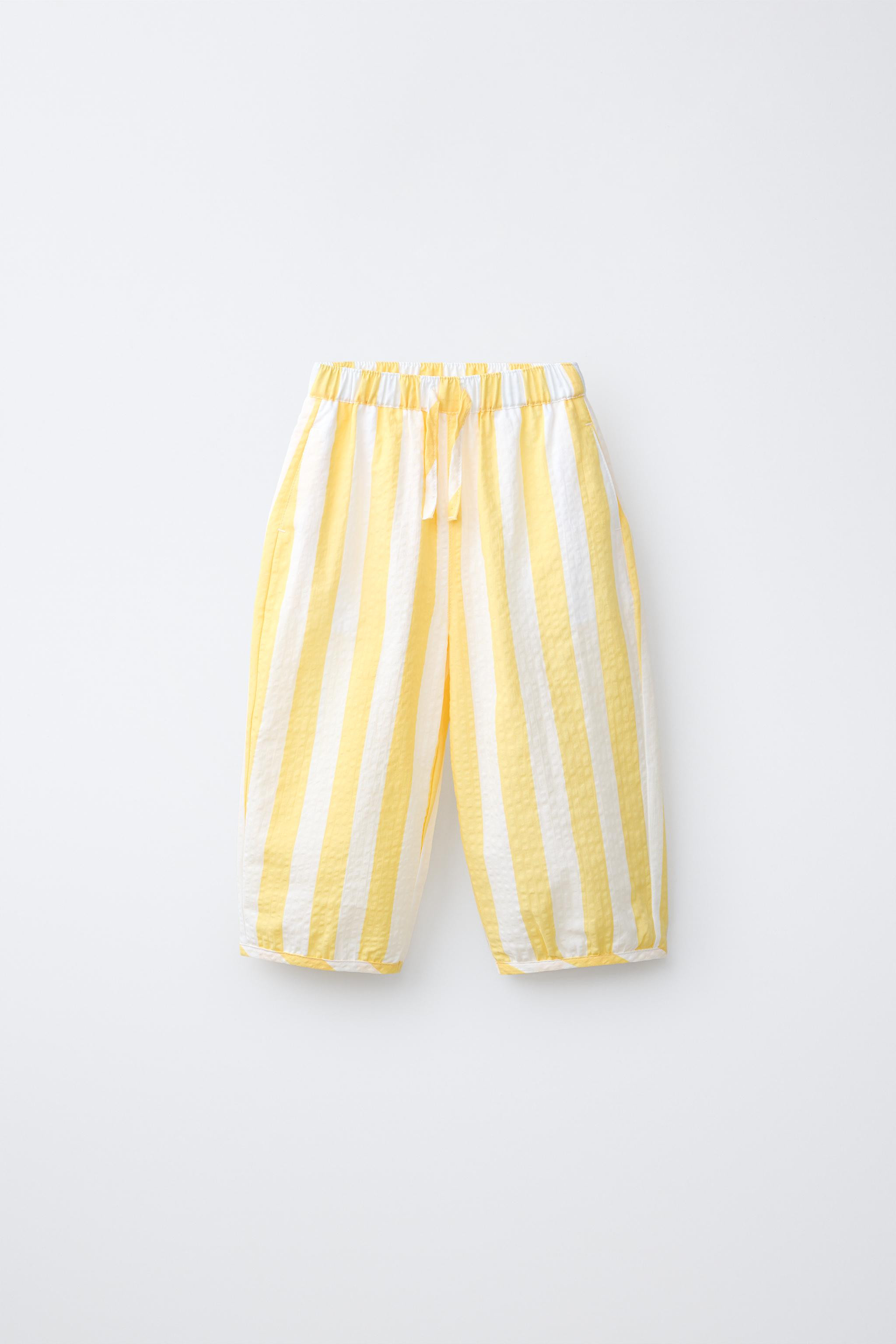 STRIPED SEERSUCKER PANTS | Zara US