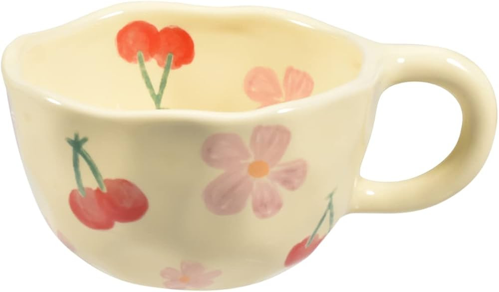 Ceramic Coffee Mug, Creative Flower Cup for Office and Home, Dishwasher and Microwave Safe, 8.5 o... | Amazon (UK)
