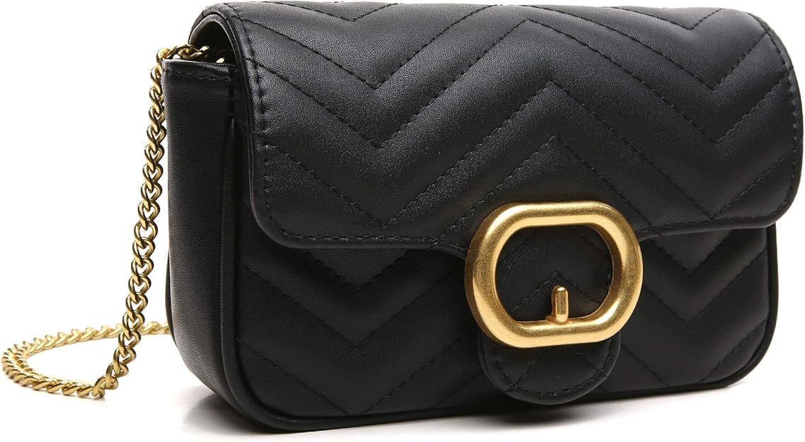 CrossLandy Quilted Crossbody Bag for Women Purse with Chain Strap Shoulder Handbags | Amazon (US)