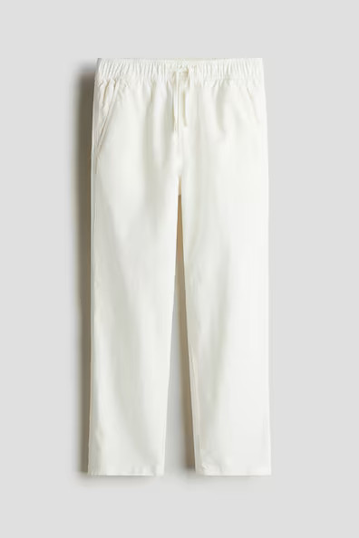 H & M - Linen-Blend Pants - White | H&M (US + CA)