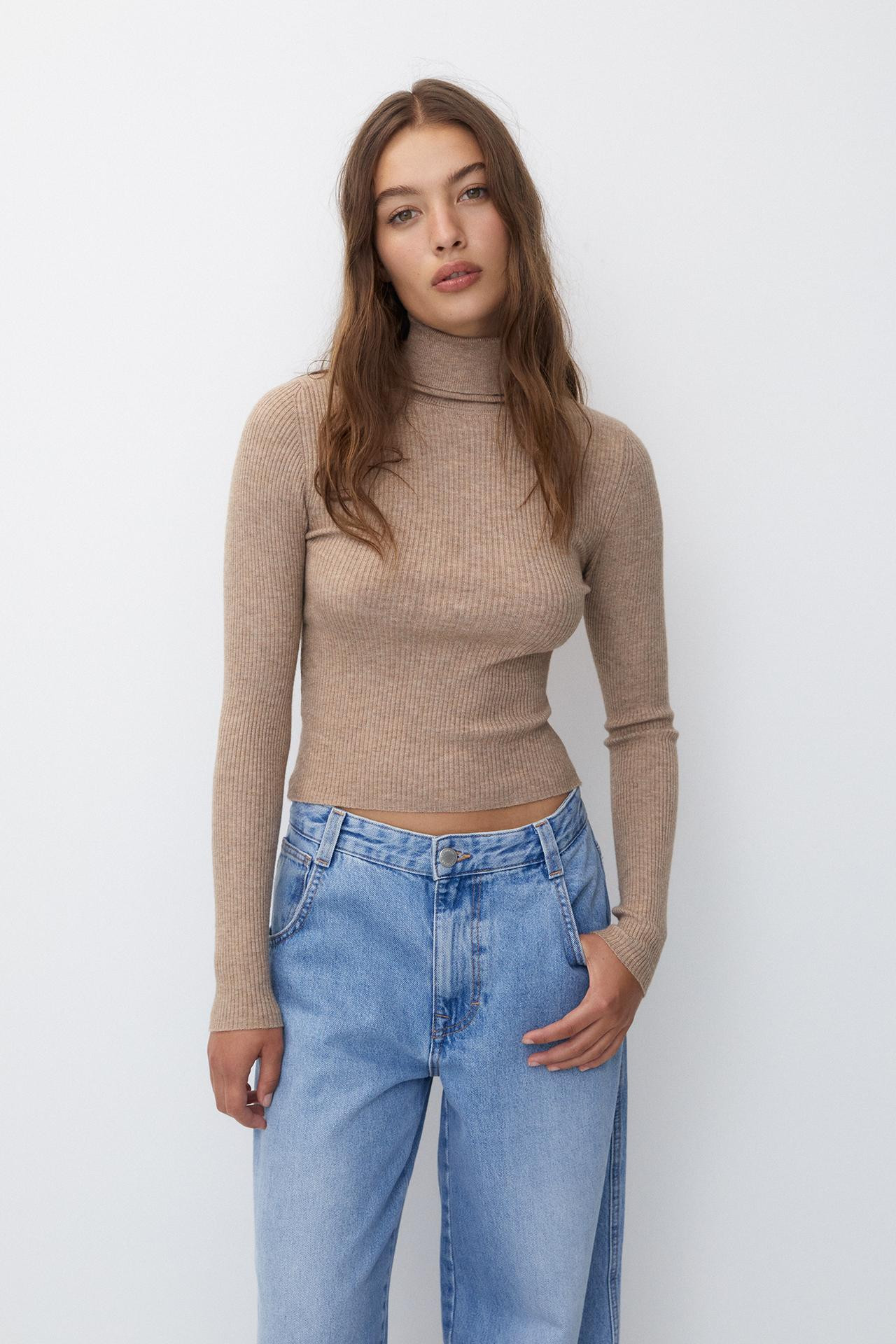 Pull maille col roulé | PULL and BEAR FR