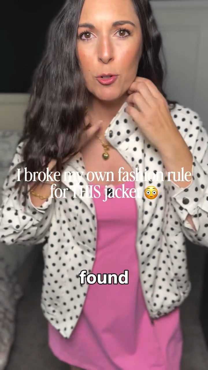 Found the CUTEST lightweight jacket and I fear I’ve been influenced 🤣

✔️ Windbreaker vibe = trending
✔️ Polka dots = having a moment
✔️ Cropped fit = still everywhere

And before my fellow fabric girls come for me… yes, it’s all polyester 😂 BUT sometimes sacrifices are made when something is this cute.

As an ex buyer, I usually check fabric first… but this one? I’m 100% in 🙈 Would you buy it anyway or is polyester a hard no for you?

#reel #explore @christina_with_love_ #fashionfind #buyerpov #trendalert polkadotstyle croppedjacket amazonfashion targetstyle styleover40