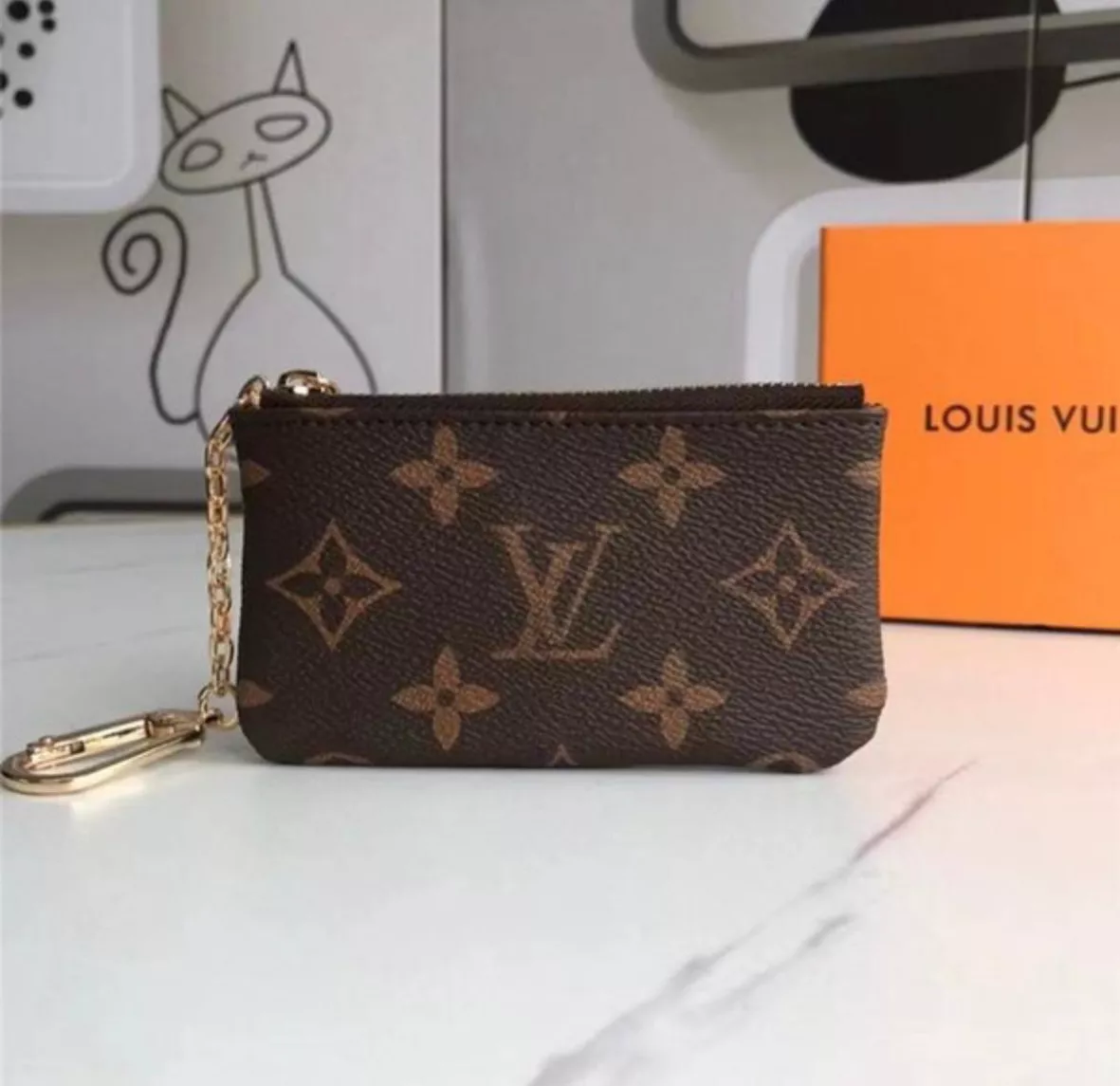 Louis Vuitton Key Pouch Monogram Dupe