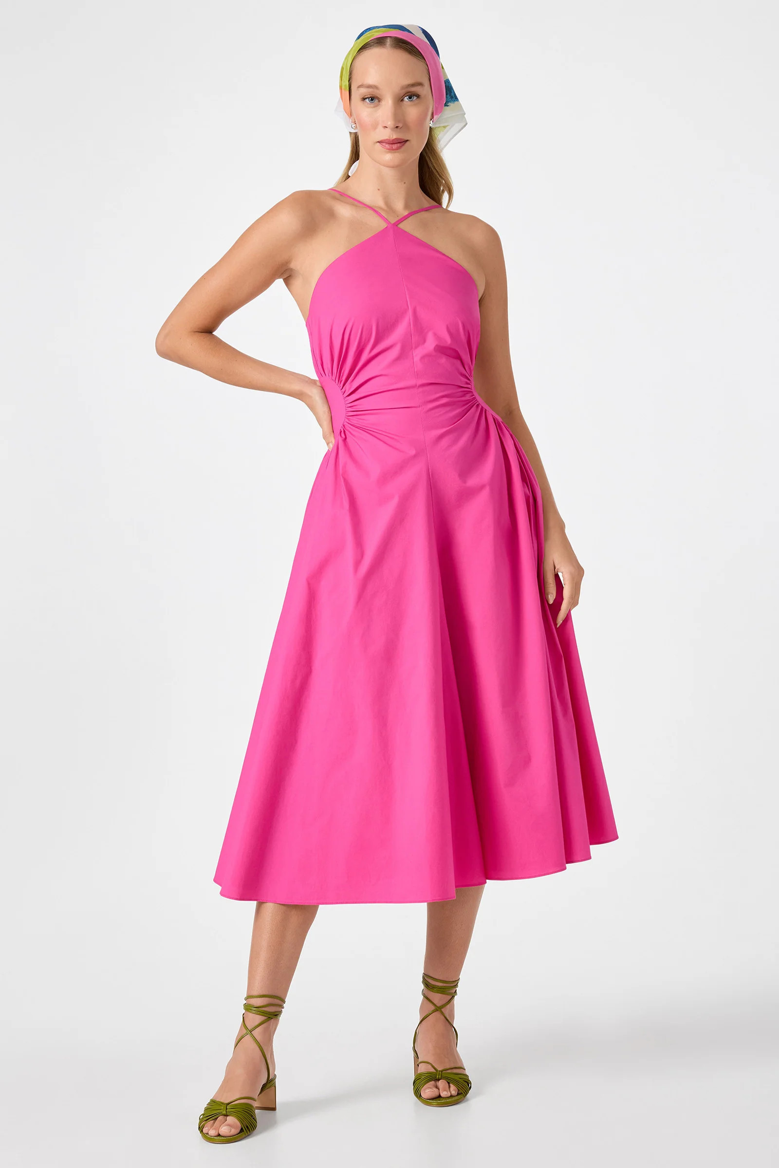 Kata Shirred Waist Midi Dress | Trina Turk