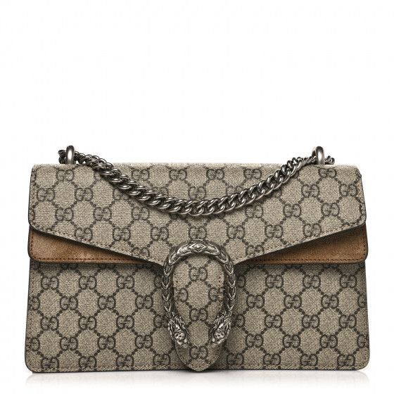 GG Supreme Monogram Small Dionysus Shoulder Bag Taupe | FASHIONPHILE (US)