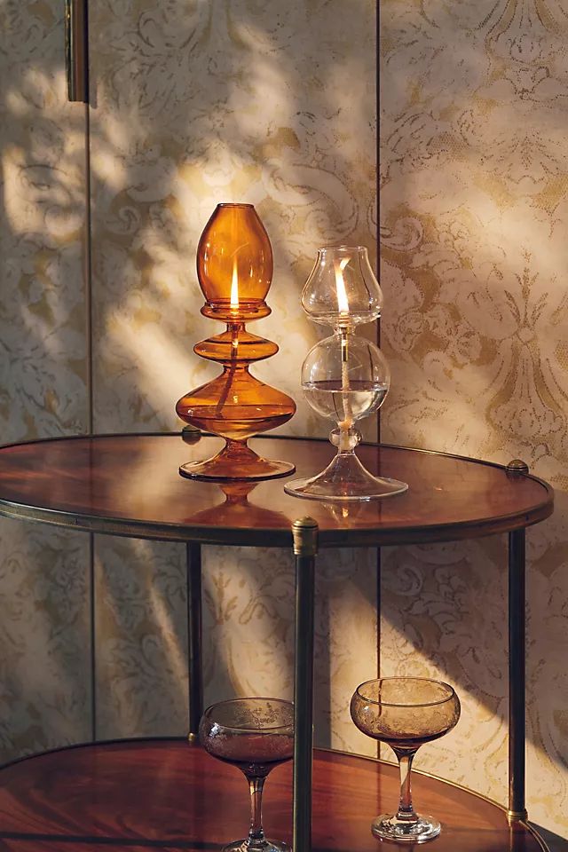 Aoife Glass Oil Lamp | Anthropologie (US)