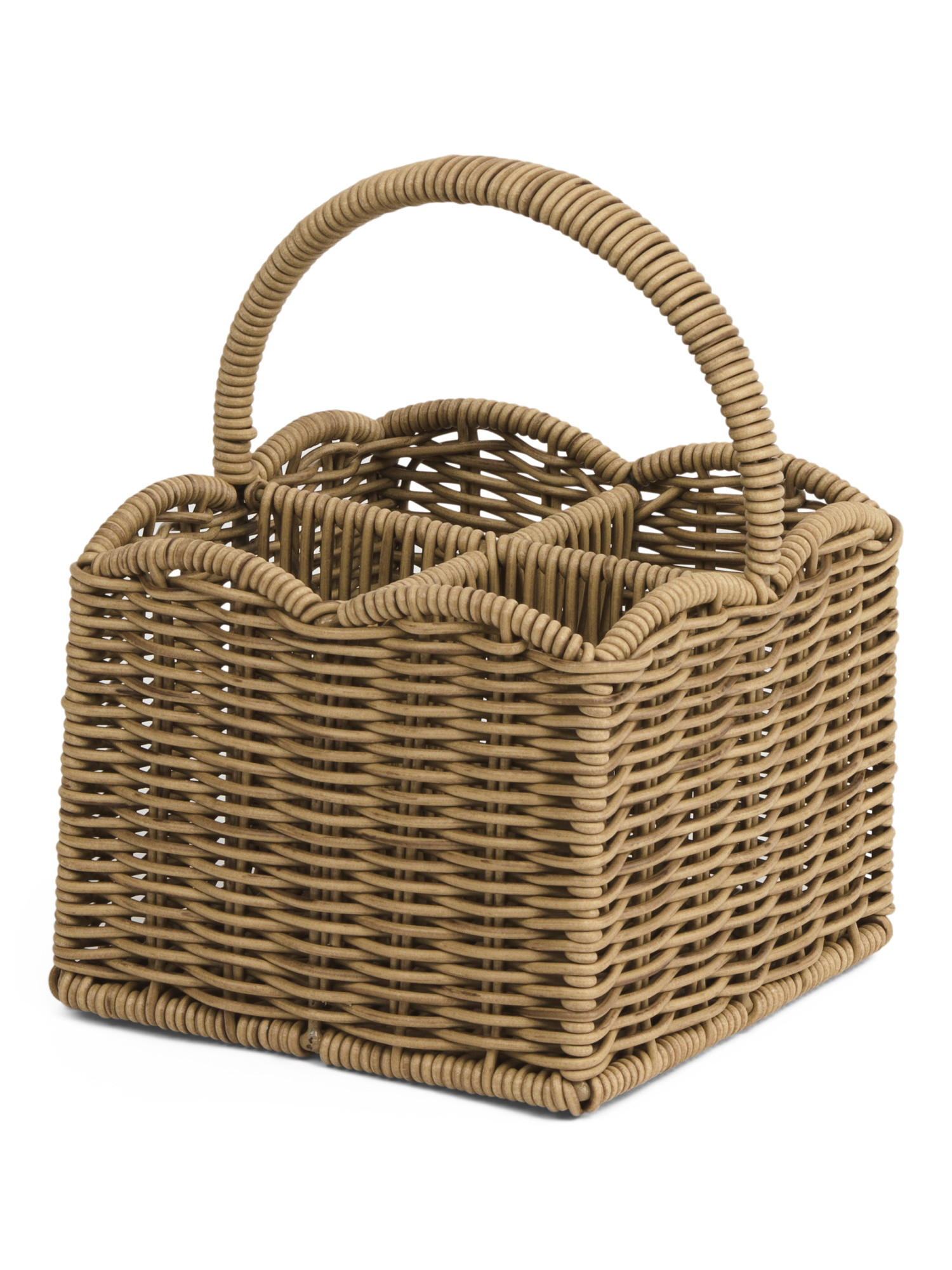 Square Four Section Caddy With Trim | TJ Maxx