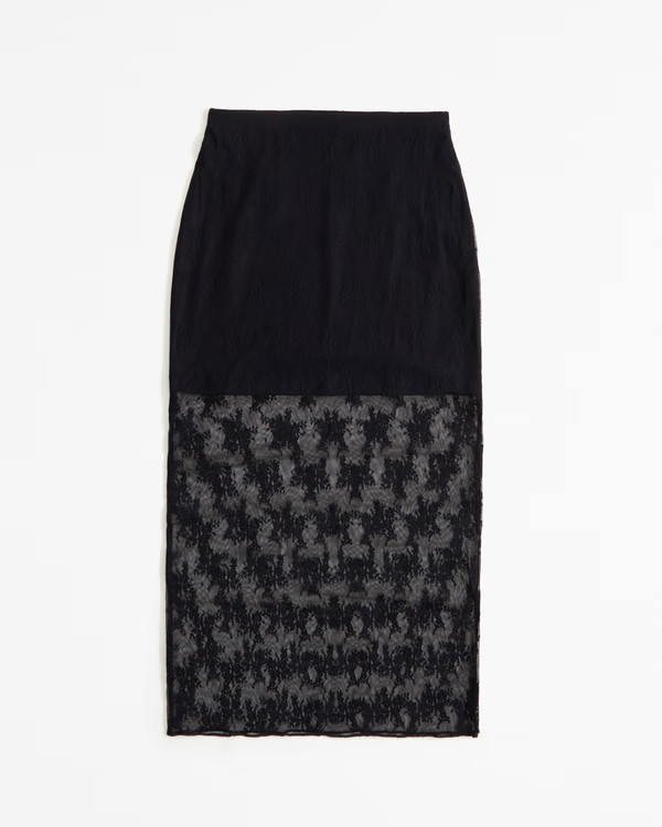 Lace Midi Skirt | Abercrombie & Fitch (US)