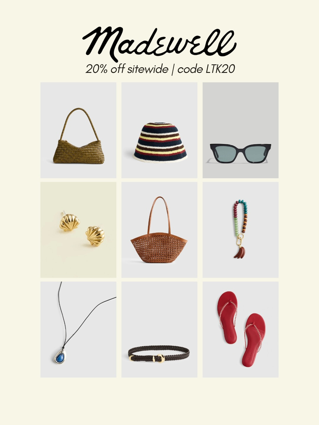 Madewell 20% off sitewide! Stock up on your summer outfits and accessories with code LTK20 🤍 

 #LTKxMadewell #LTKootd #LTKSaleAlert