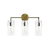 Gold, Brass 3 arm Industrial Pipe Lighting, Wall Sconce light - Vintage Edison bulbs Steampunk Elect | Amazon (US)