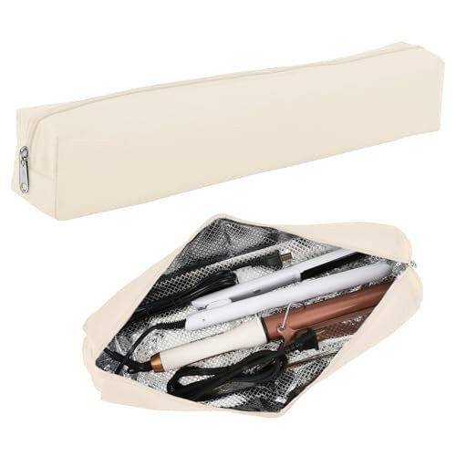 Suafrnut Professional Hot Hair Tools Organizer Bag Portable Travel Heat Resistant Storage Case Pouch for Curling Irons, Flat Irons, Hair Straightener and Styling Tools(17.7" x 3.2"x 3.2") | Amazon (US)
