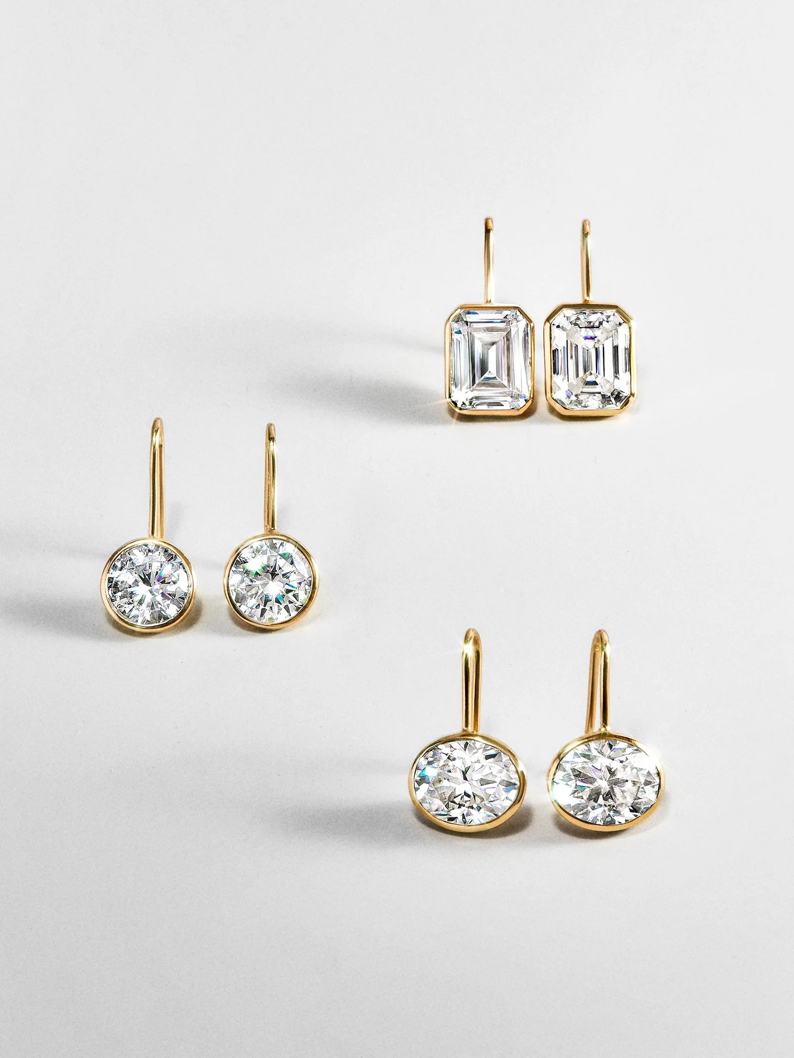 Fallon 14K Gold Bezel Earrings - Gold | Shop.app