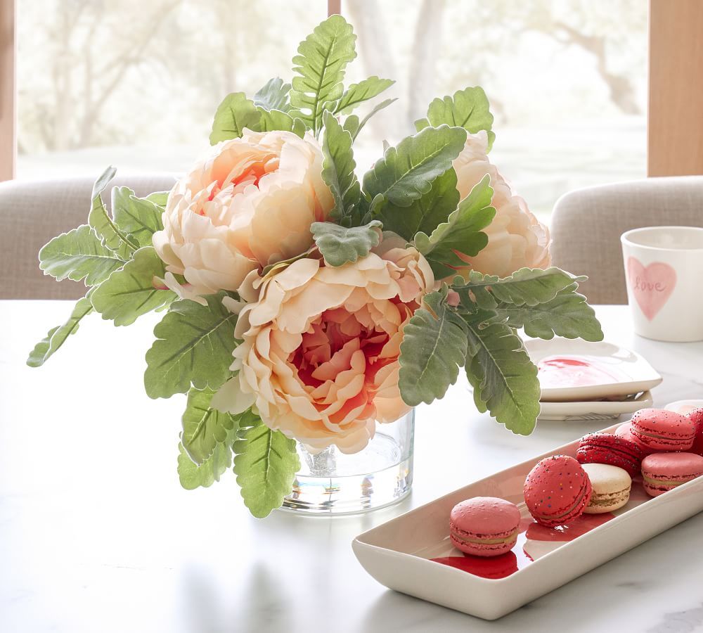 Faux Peony Composed Arrangement | Pottery Barn (US)