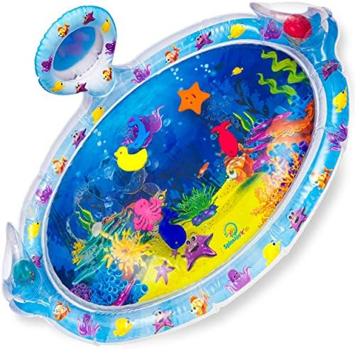 Splashin'kids Inflatable Tummy Time Premium Water mat with Mirror and rattles Infants Toddlers Th... | Amazon (US)
