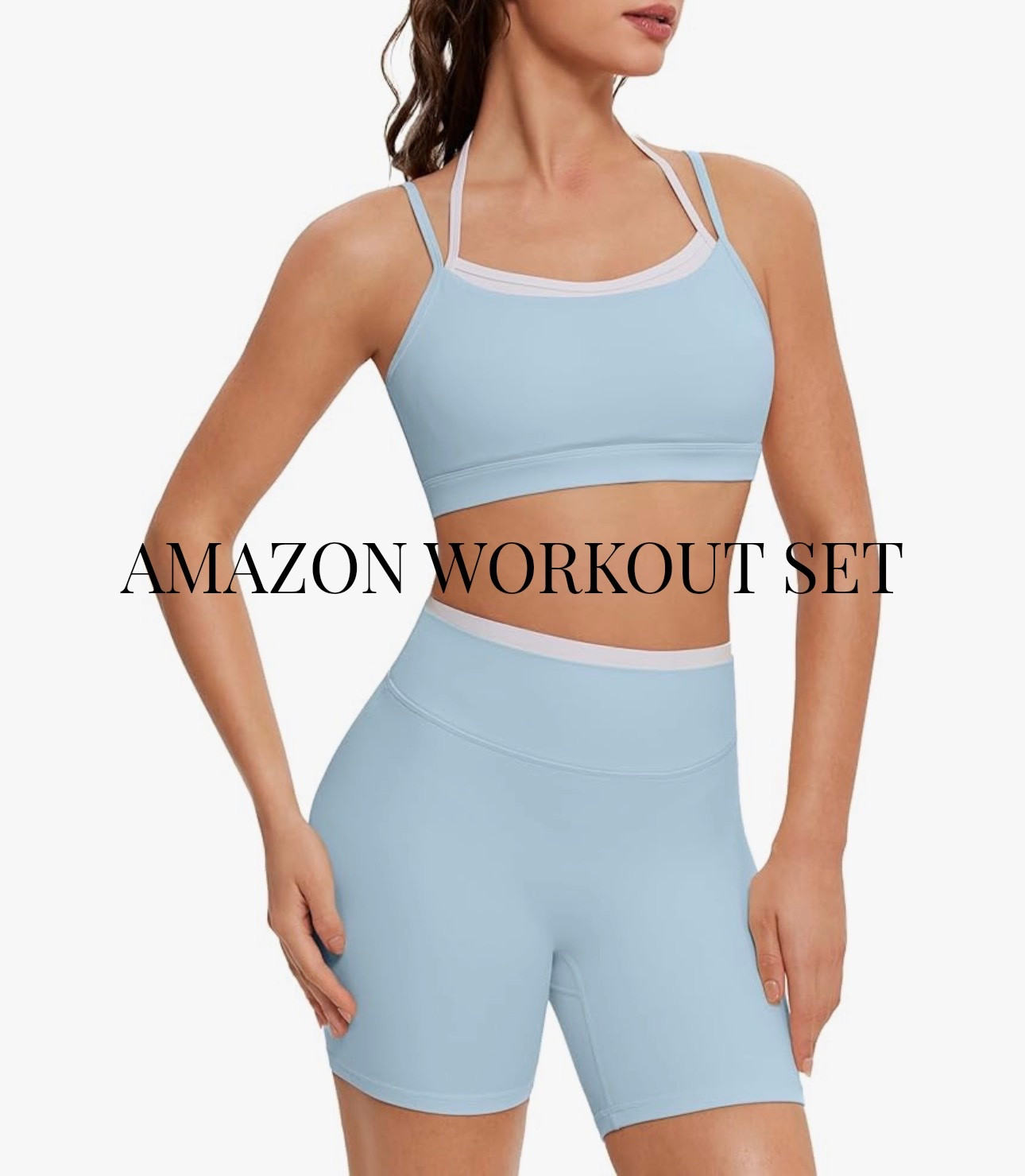 Favorite workout sets from Amazon! 
Activewear, sports mom outfit ideas, travel day, matching sets baby blue 🩵

#LTKfitnessgoals #LTKActive #LTKSaleAlert