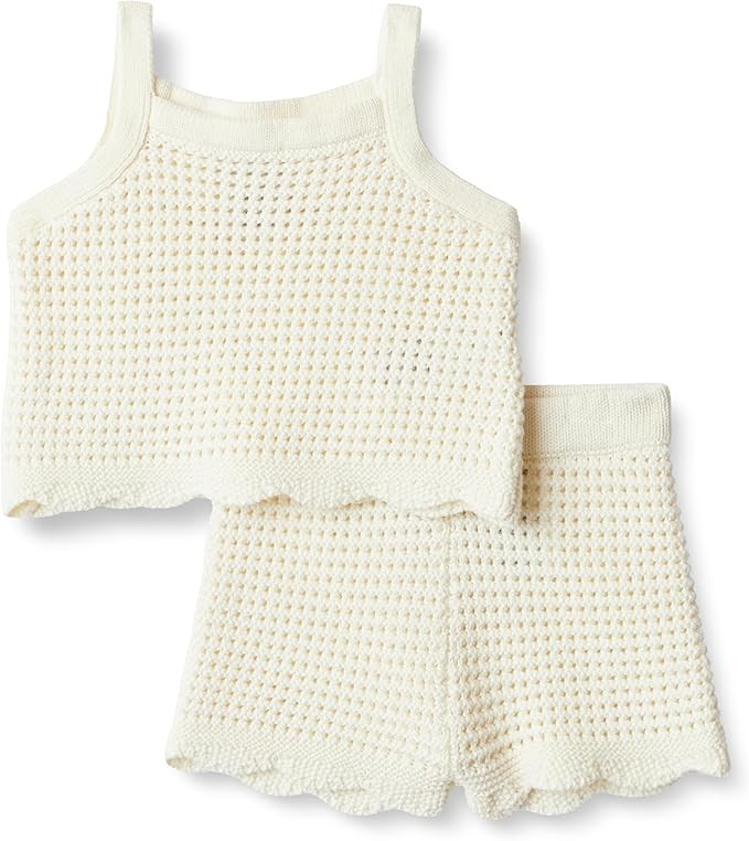 Amazon Essentials x Sofia Grainge Mommy & Me Cotton Crochet Sweaters & Tank Sets | Amazon (US)
