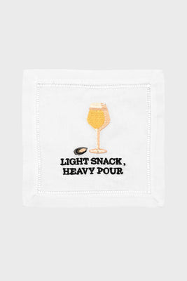 Light Snack, Heavy Pour Cocktail Napkins (Set of 4) | Tuckernuck (US)
