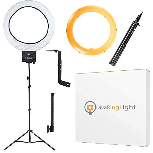 Diva Ring Light Super Nova 18" Dimmable w/ 6' Stand - Professional Studio Lighting Kit for YouTube,  | Amazon (US)