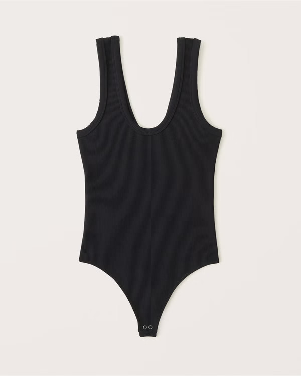 Women's Seamless Rib Fabric Scoopneck Bodysuit | Women's Tops | Abercrombie.com | Abercrombie & Fitch (US)