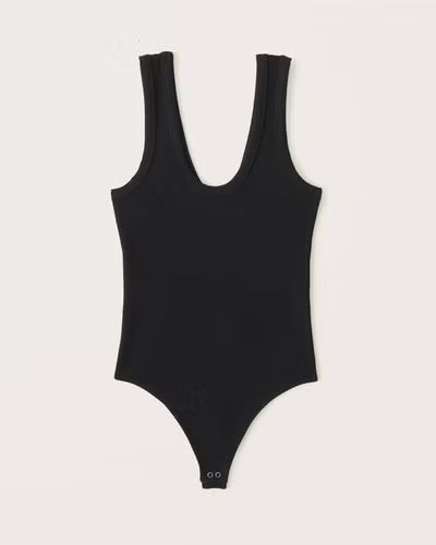 Seamless Rib Fabric Scoopneck Bodysuit | Abercrombie & Fitch (US)