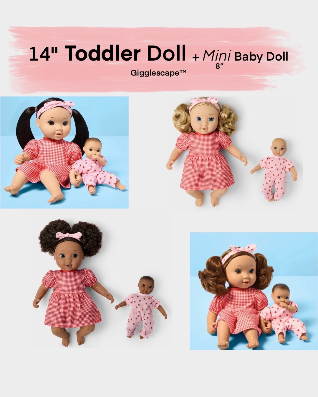 14 inch toddler doll + 8 inch mini baby doll! How sweet are these sweet little siblings?! On sale!

#LTKKids #LTKmomlife #LTKSaleAlert