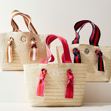 Ribbon Straw Beach Tote | Mark and Graham