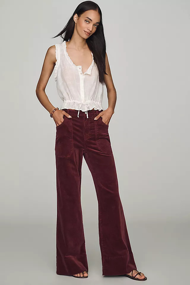Rylan High-Rise Flare Jeans by Pilcro: Corduroy Edition | Anthropologie (US)