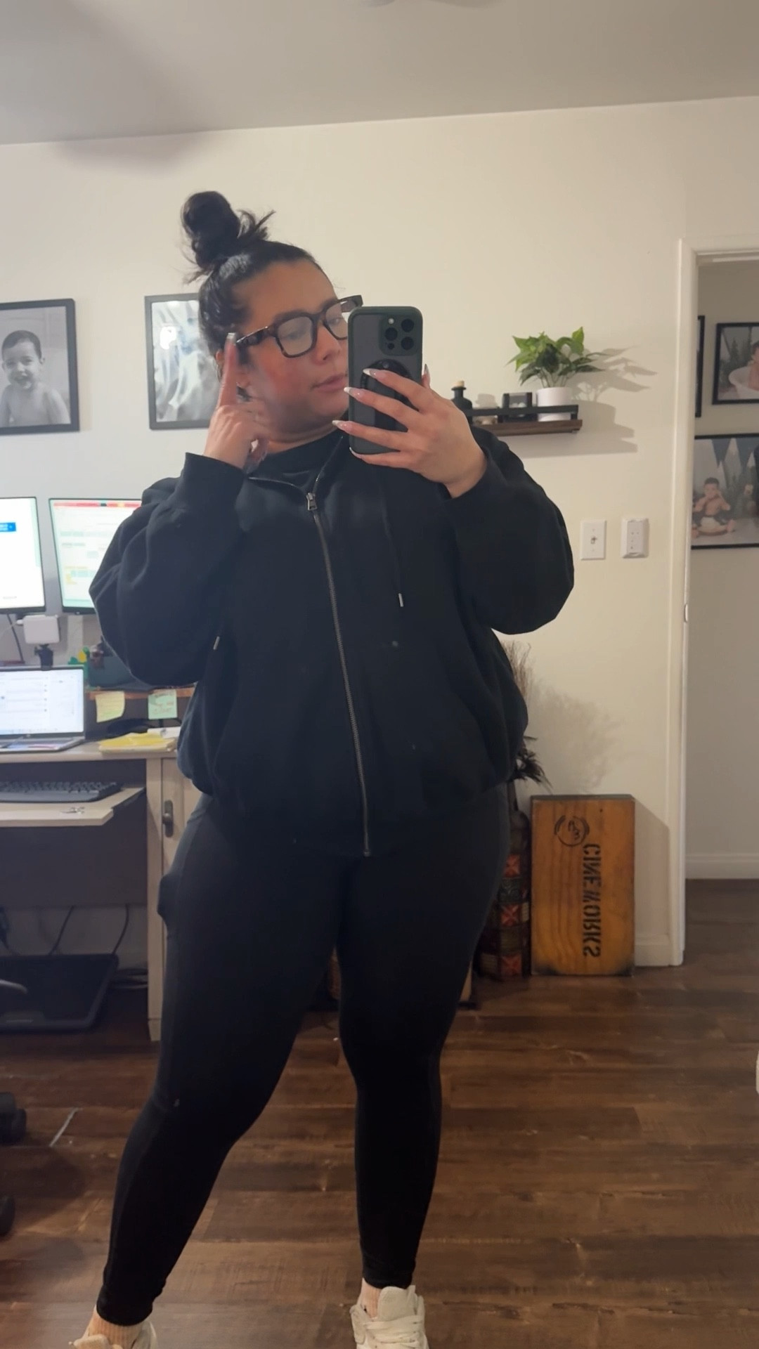 I needed some new blue light glasses and I’m loving these one from Amazon. 

Zip up hoodie - XL - runs big / oversized fit 
Leggings- medium - tts / squat proof 
Sneakers - 8.5/ tts / super comfortable 

Casual outfit 
Casual style 
Midsize outfit 
Midsize fashion 
WFH outfit 
Travel outfit 
Errands outfit 
Comfy outfit 
Mom outfit idea 

#LTKMidsize #LTKootd #LTKmomlife