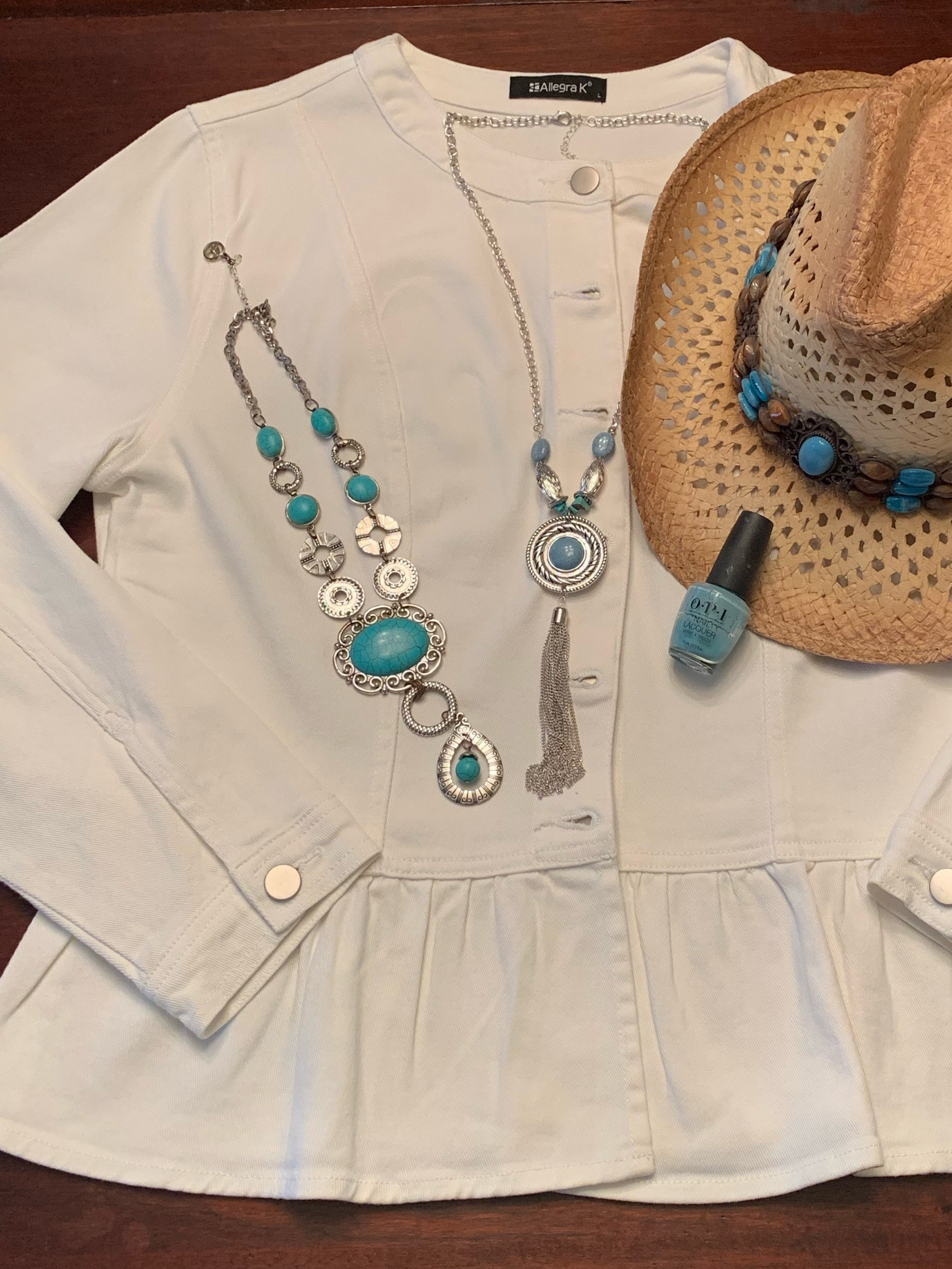 Spring is all about wearing Turquoise jewelry💎white denim and a matching nail color for the win!!
I'm linking these exact two necklaces and other similar jewelry pieces.
Also I'm linking this exact TTS adorable peplum white denim jacket -and a few other denim jackets to choose from.
Are you a nail color fan? I've linked this exact nail color- perfect for Spring and with turquoise💎 And I’ve linked a few other spring mail colors.
What about an adorable turquoise-accented cowgirl hat?💎 I’ve linked this one for you too.
Follow me here for more Fashion Inspiration❤️
#Itkfashion
#Itkstyle
#Itkspring