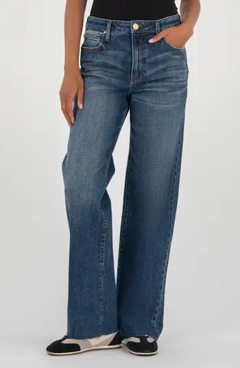 Sienna Raw Hem High Waist Relaxed Straight Leg Jeans | Nordstrom
