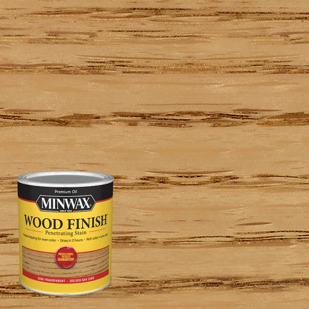 Minwax Wood Finish Penetrating Stain, Golden Oak Oil-Based, Quart | Walmart (US)