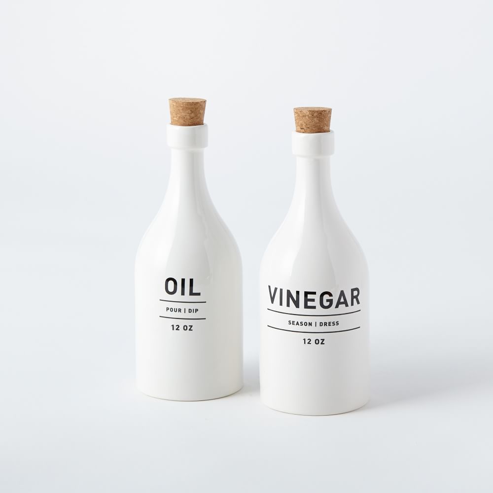 Utility Oil &amp; Vinegar Set - White | West Elm (US)