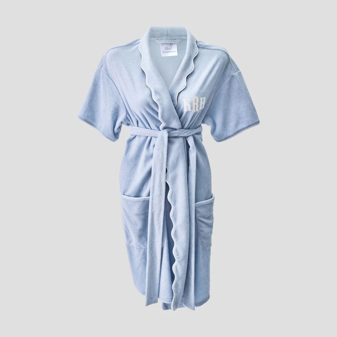 Women\u2019s Short Scallop Lightweight Robe | Weezie Towels