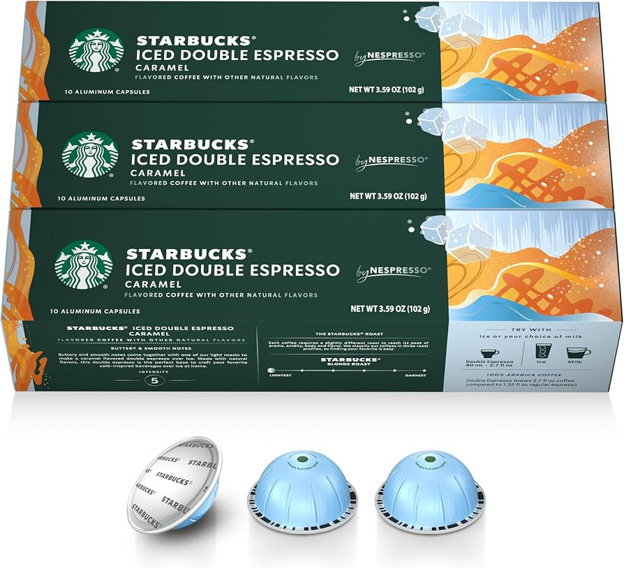 Starbucks by Nespresso Vertuo, Iced Caramel Coffee, 30-count | Amazon (US)