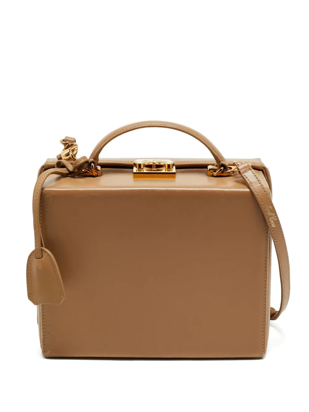 Mark Cross Grace leather box bag - Brown | Farfetch Global