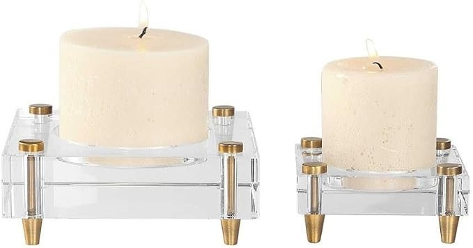 Claire - 6.25 inch Candleholder (Set of 2) - 6.25 inches Wide by 6.25 inches deep | Amazon (US)