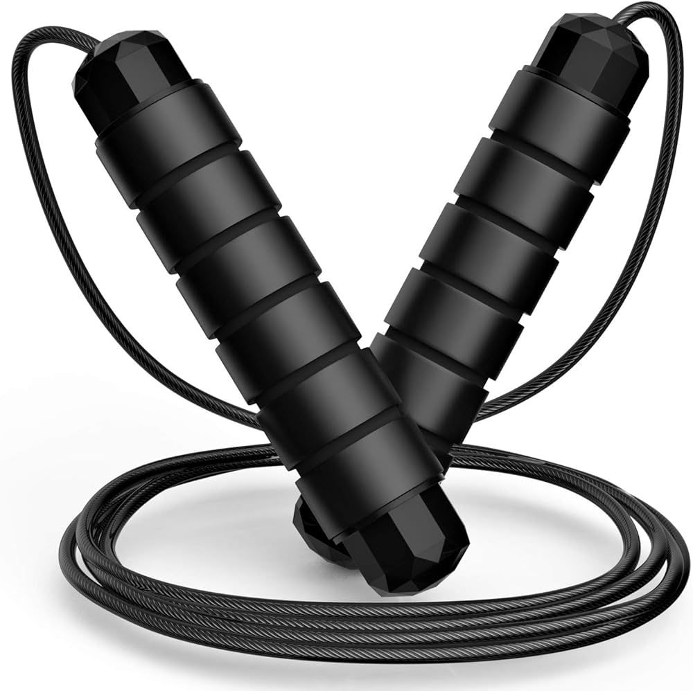 Amazon.com : Jump Rope, Tangle-Free Rapid Speed Jumping Cable with Ball Bearings for Women, Men a... | Amazon (US)