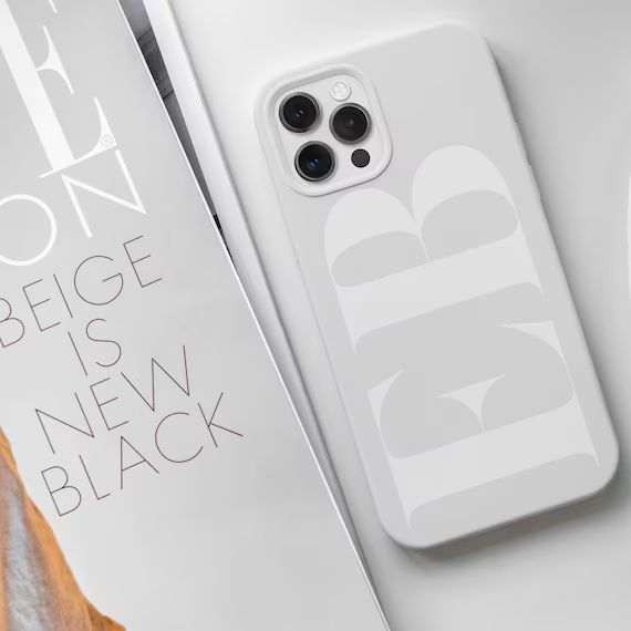 Subtle White Initials Iphone Case Personalized Iphone Case | Etsy | Etsy (US)