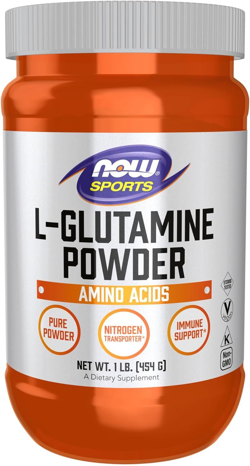 NOW Sports Nutrition, L-Glutamine Pure Powder, Nitrogen Transporter*, Amino Acid, 1-Pound | Amazon (US)