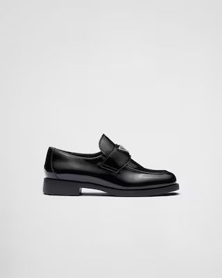 Patent-leather loafers | Prada Spa US
