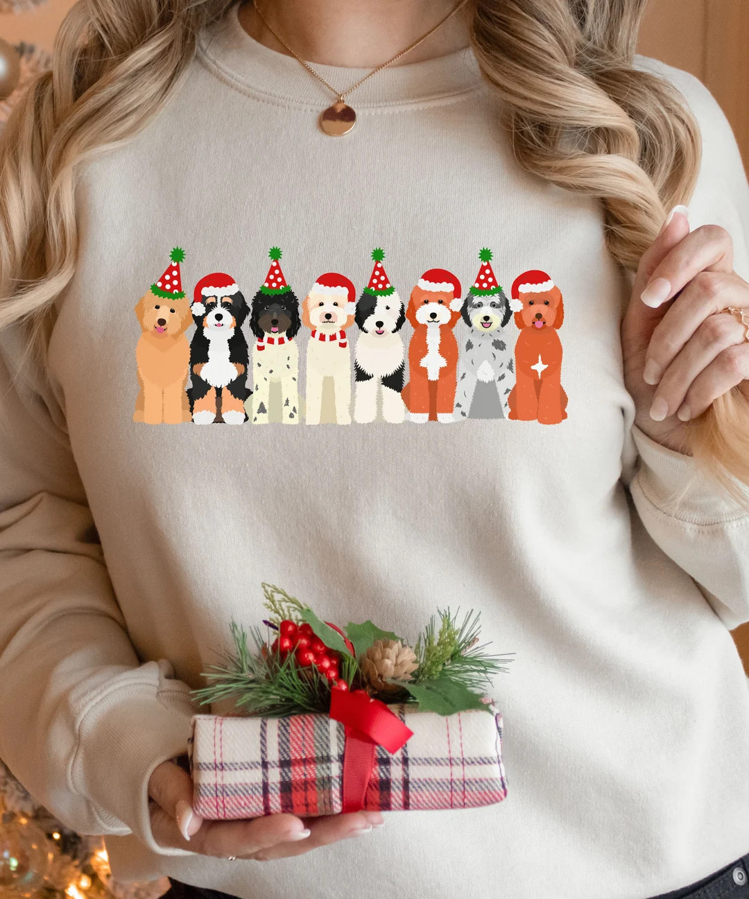 Christmas Goldendoodle Sweatshirt Crewneck Sweatshirt Dog - Etsy | Etsy (US)