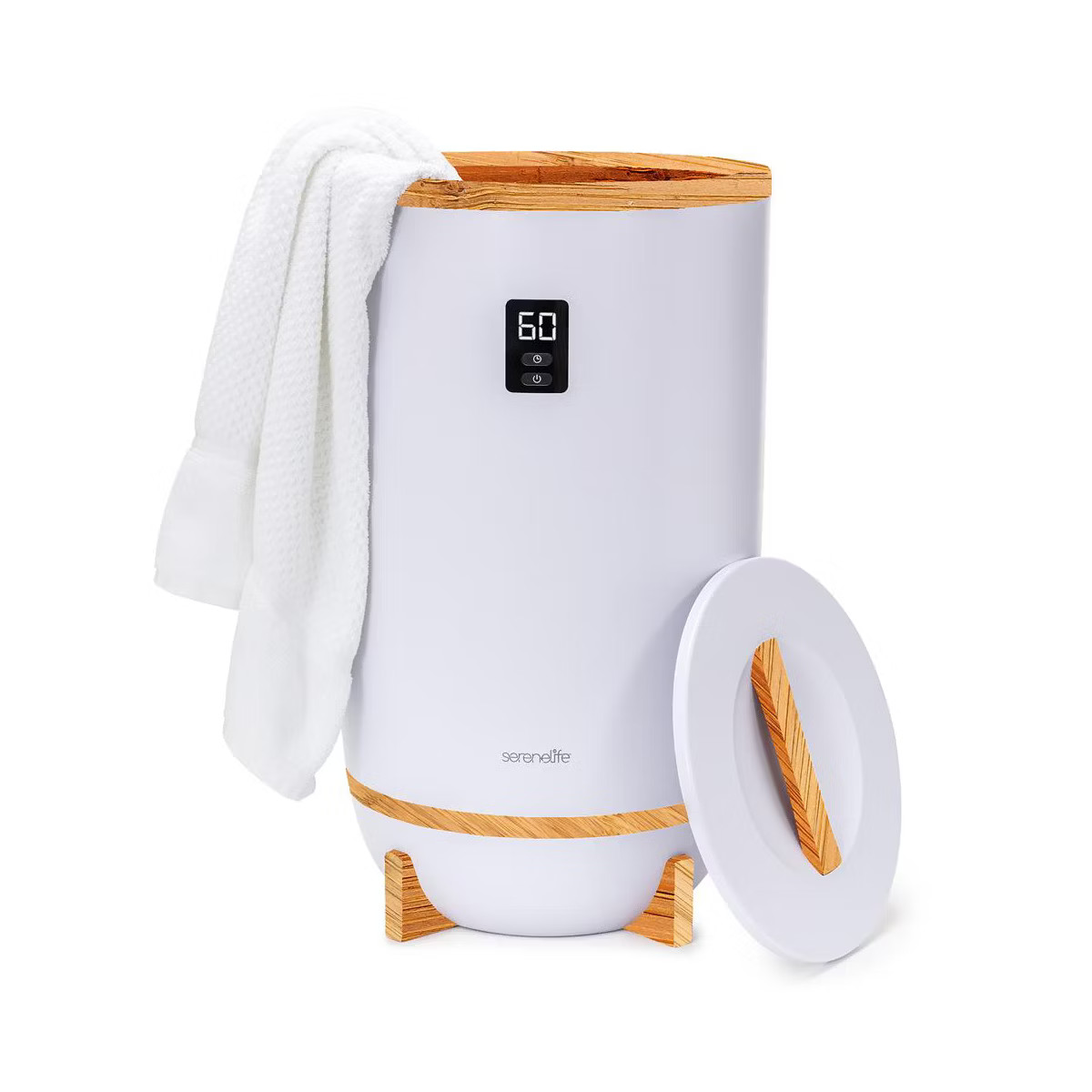 SereneLife XL Towel Warmer Single Touch w/ Fragrance Holder, LED Ring, Timer, Auto Shut-off - Ide... | Target