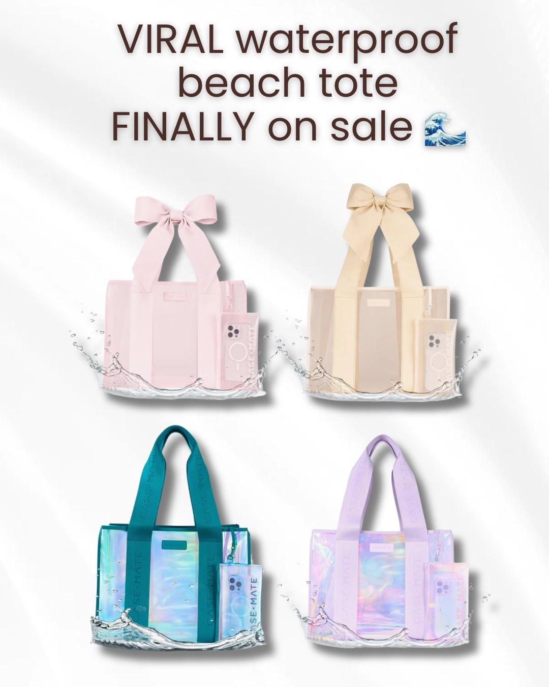 VIRAL waterproof beach tote FINALLY on sale 🌊

This is that viral iridescent beach tote that literally never goes on sale… and Amazon has it marked down right now 👀

It’s waterproof, sand-proof, and somehow holds EVERYTHING without tipping over (the flat bottom = elite). Comes with a phone pouch too so you’re not digging through sunscreen chaos.

These would makea great Easter basket for a teenage girl! If you’ve been waiting… this is your sign 🏃‍♀️💨

#LTKmomlife #LTKSaleAlert #LTKSeasonal