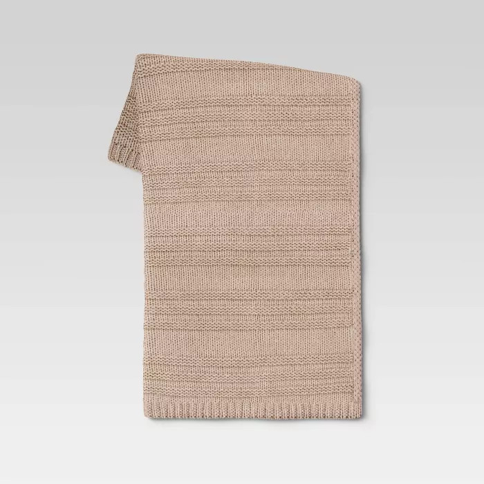 50"x60" Chunky Striped Knit Throw Blanket - Threshold™ | Target