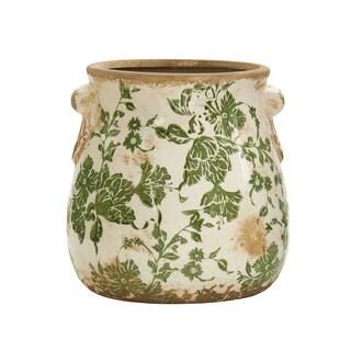6.5" Tuscan Ceramic Green Scroll Planter | Michaels Stores