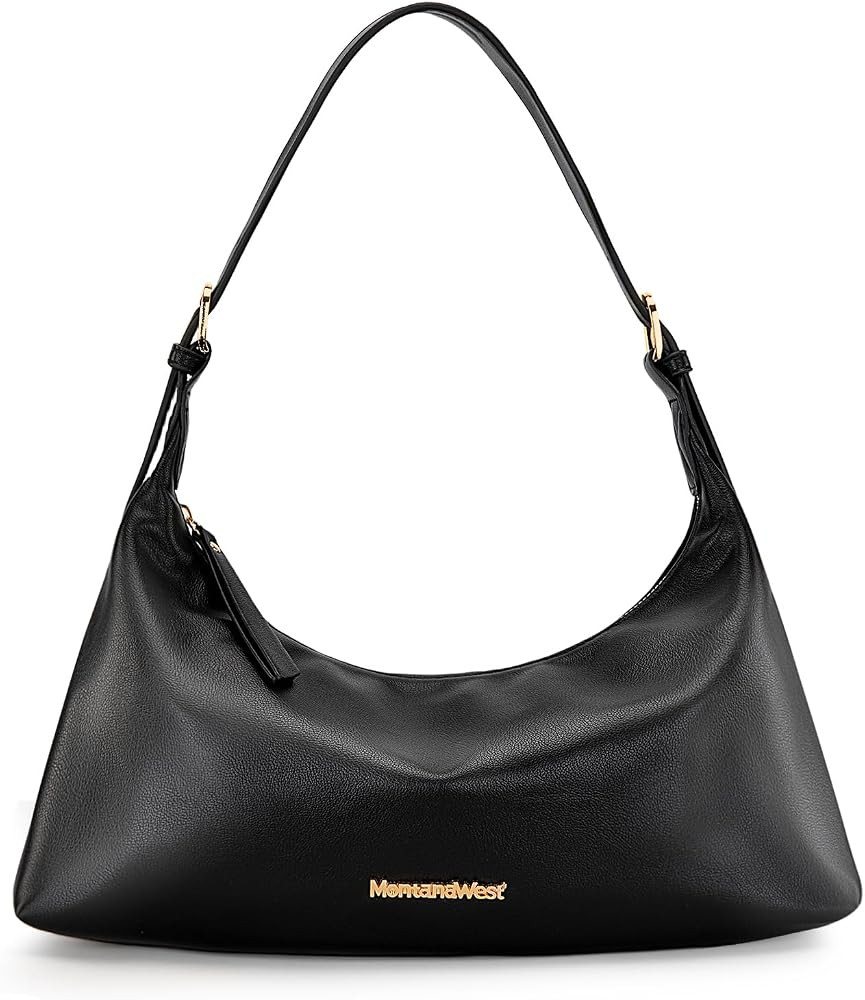 Montana West MEDIUM Shoulder Purses for Women Crescent Hobo Bags Trendy Purses | Amazon (US)