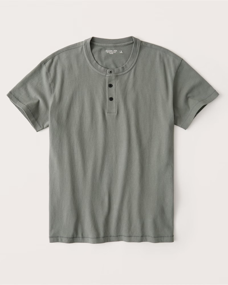 Essential Relaxed Henley Tee | Abercrombie & Fitch (US)