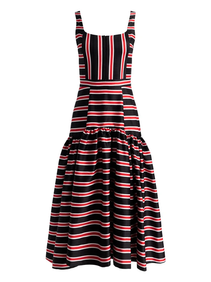 DIANA STRUCTURED MIDI DRESS | Alice + Olivia